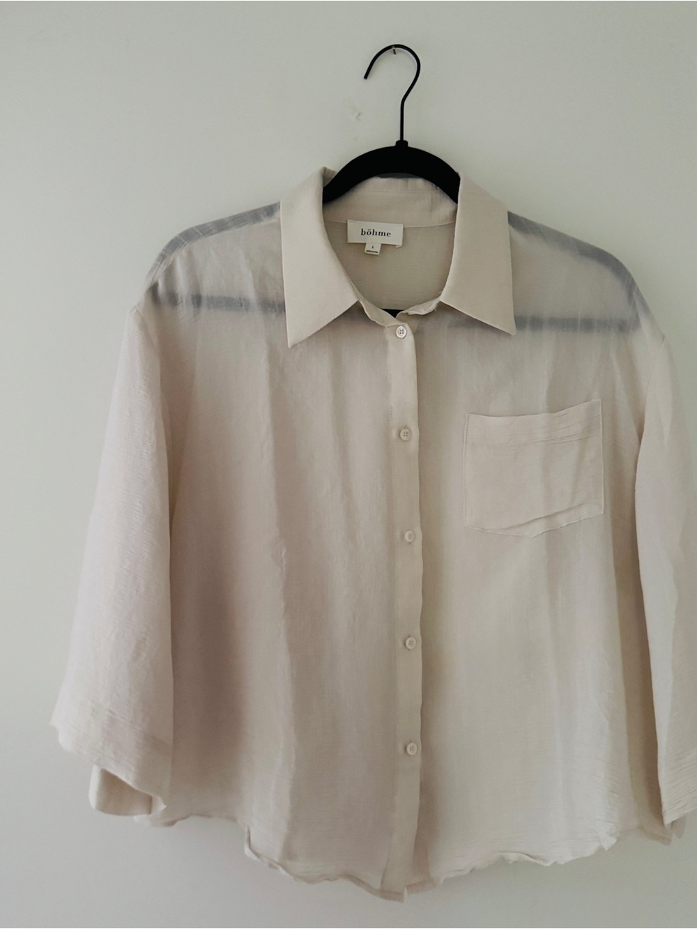 bohme Soft Cream Button-Down Blouse